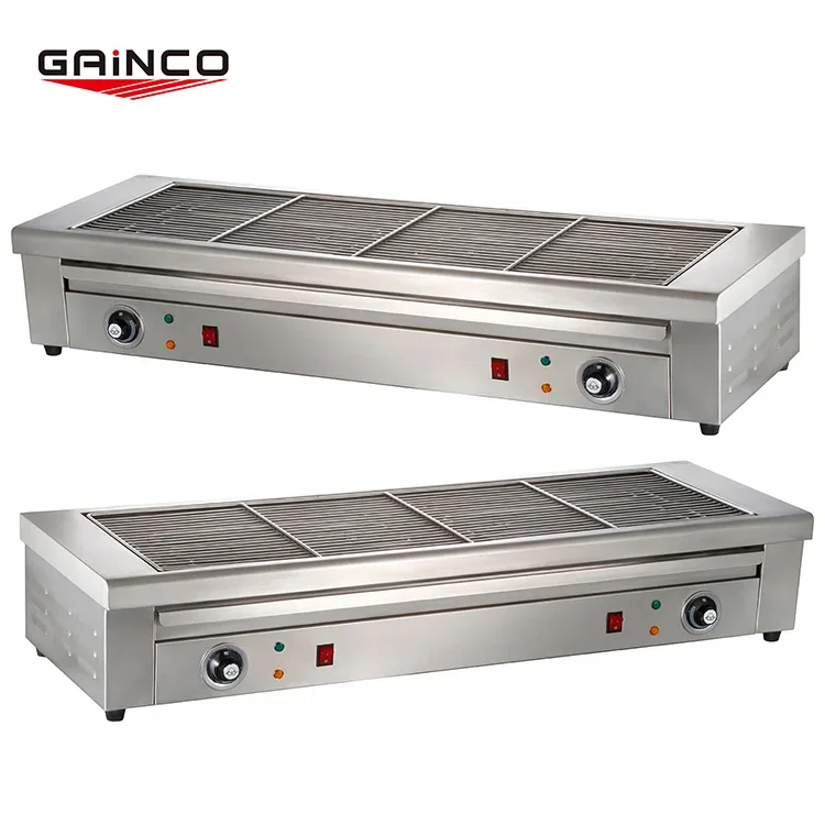 

Gainco Electric Grills & Griddles Outdoor Commercial Chicken BBQ Grill Electric Flat Top Barbecue Grills