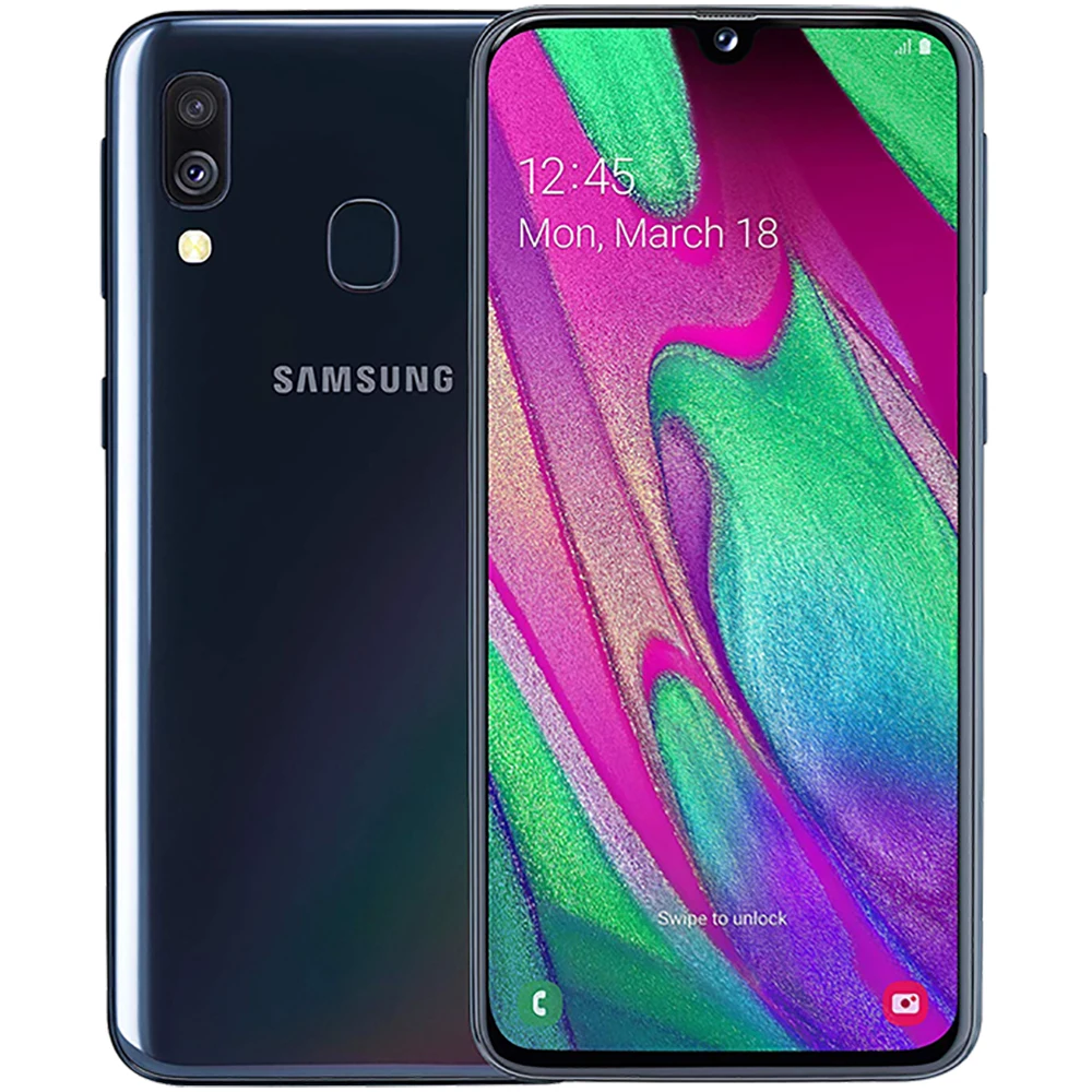 هاتف Samsung Galaxy A40 Android الذكي المجدد مقاس 5.9 بوصة AMOLED 1080 * 2340 هاتف Samsung الذكي 3100mAh بصمة الإصبع الإصدار 25MP #6