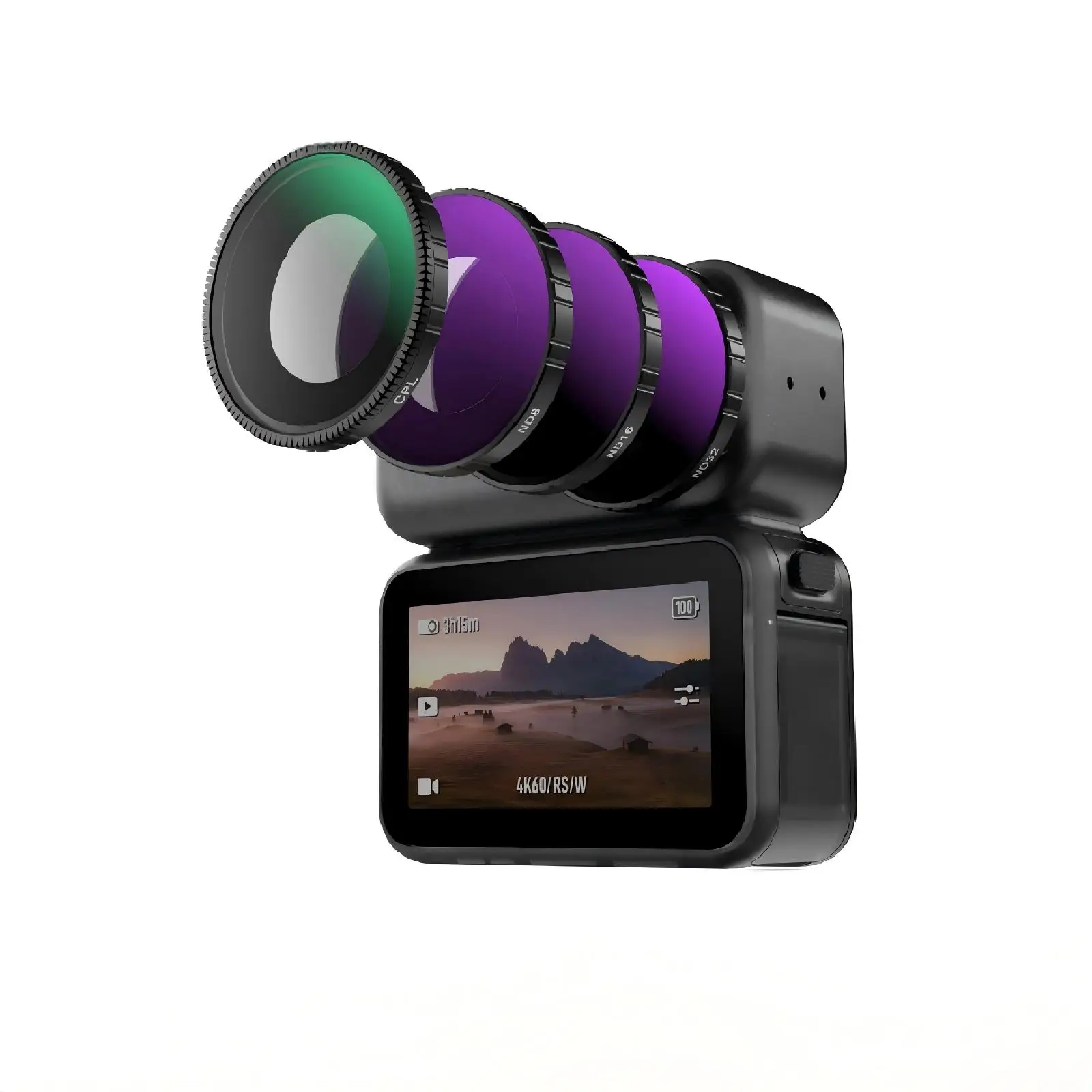 

TELESIN CPL ND8 ND16 ND32 UV Black Diffusion 1/4 Filter Quick Release Lens Filter Kit Set Frame for DJI OSMO Nano Accessories