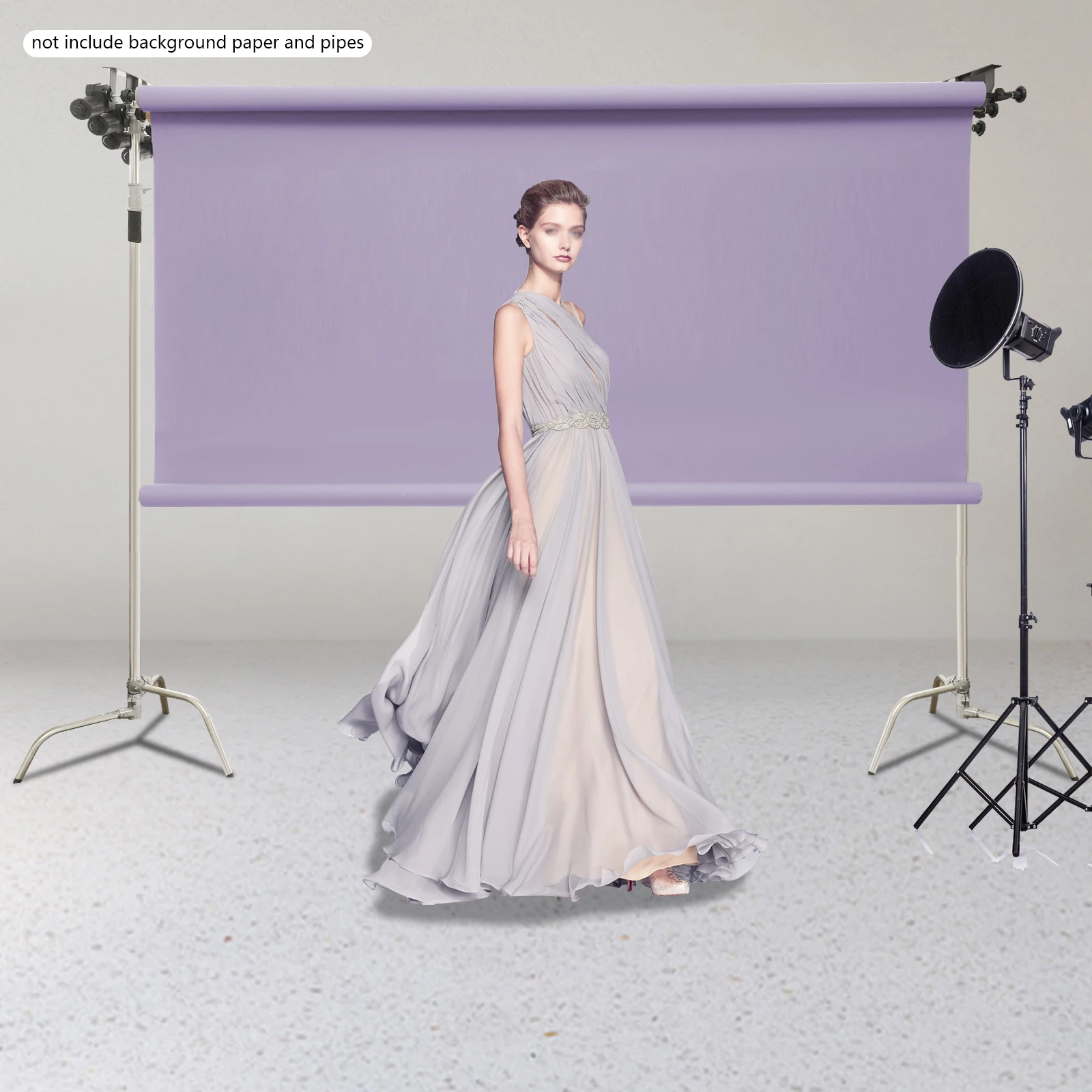 4ローラーメタル電動壁掛け背景メカニズム、写真スタジオ用リモコン付きブラック背景ローラーセット