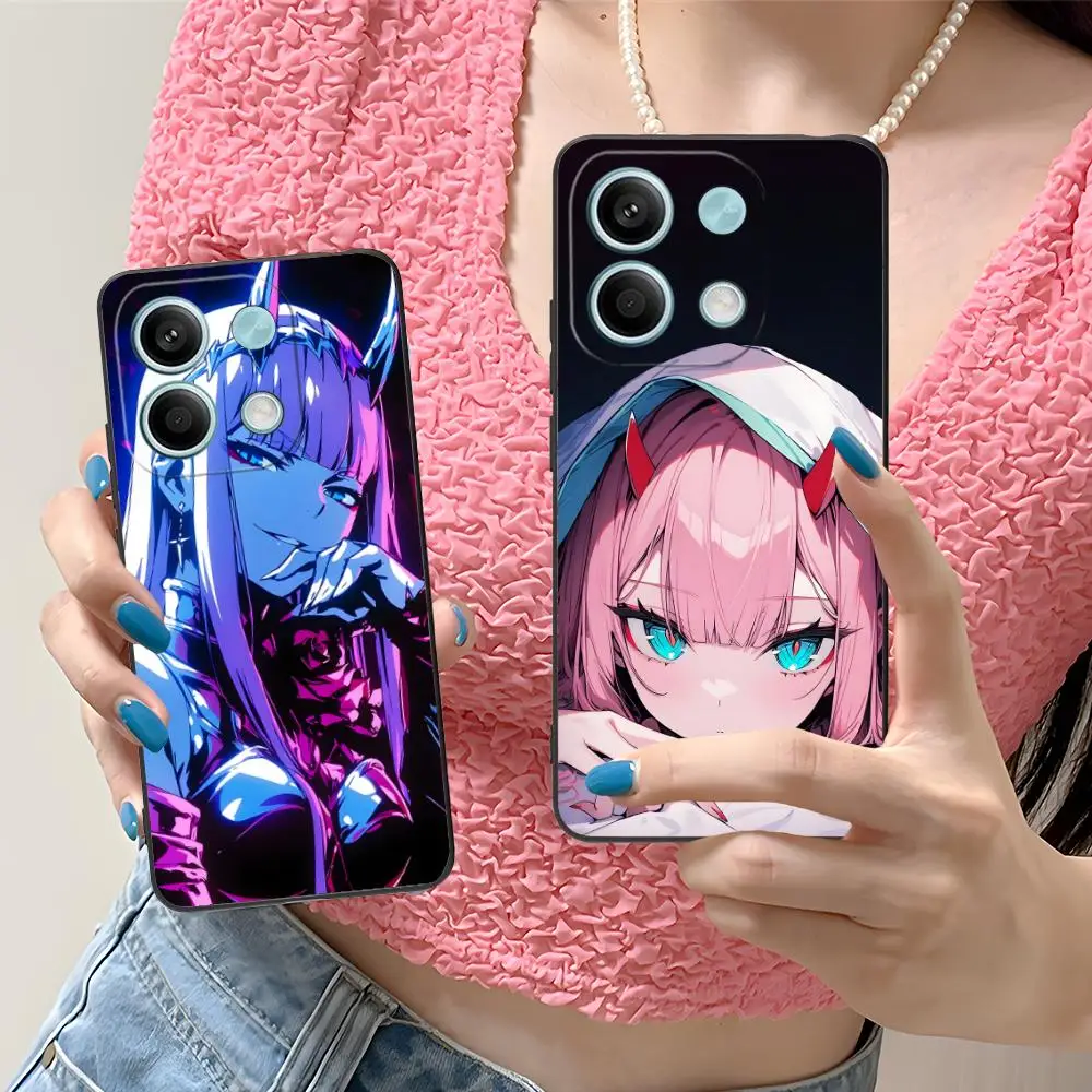 حافظة هاتف محمول Zero Two Neon لهاتف Xiaomi Redmi Note 14 13 12 11 A5 3 2 1 Pro Plus 4G 5G طباعة ملونة واقية جميلة #2