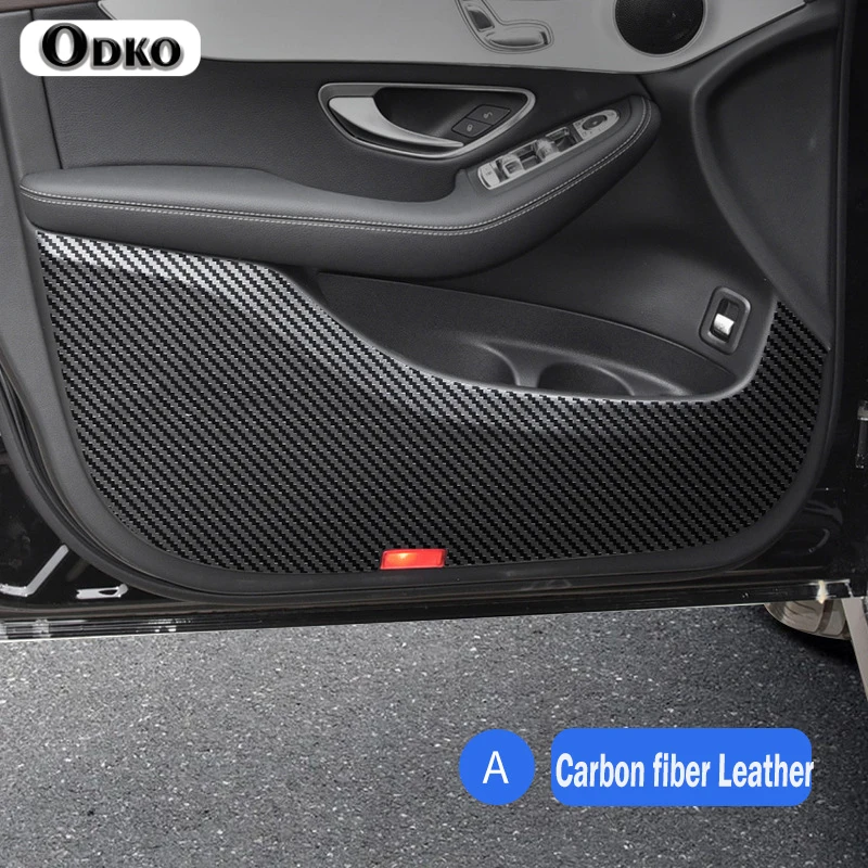 4Pcs Car Door Anti-Kick Protective Mat For Mercedes Benz GLC 2016-2022 year  Anti-Scratch Dust-Proof Doormat Pads