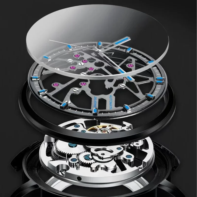 New Men Mechanical Watch Business Leisure Hollowed out Limited Edition High end Man Mechanical wrist watches