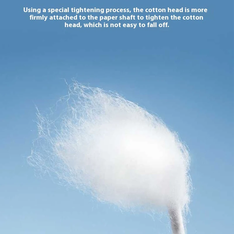 200 قطعة من مسحات القطن للأطفال مزدوجة الأطراف مسحات قطنية معقمة رأس حلزوني للأذن والأنف عصا تنظيف متعددة الوظائف