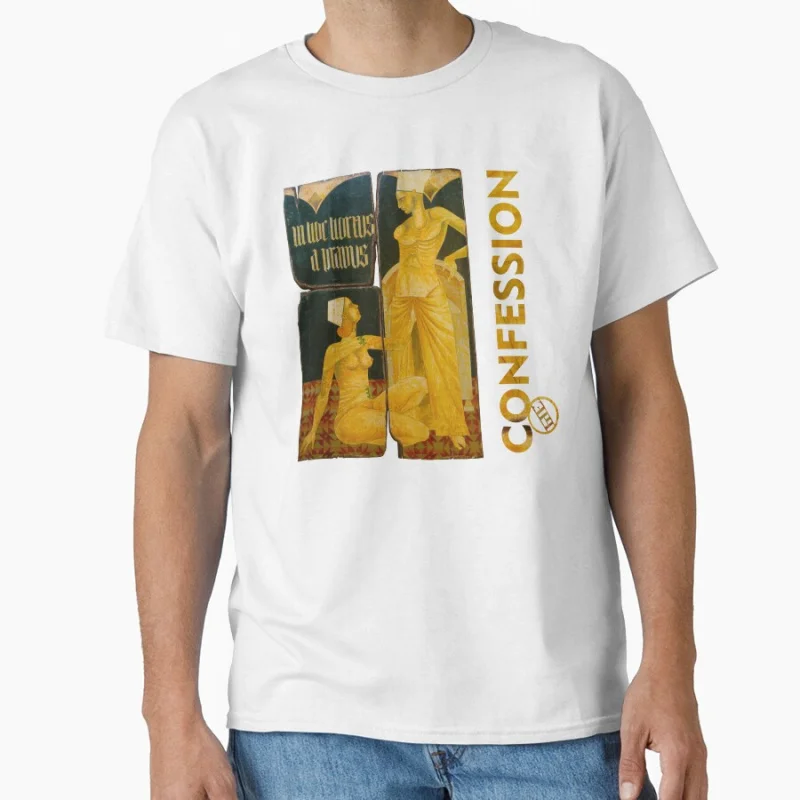CONFESSION surreal sacred symbolism spiritual tension Gift t shirt Large size Tops Graphic Print men's Clothes