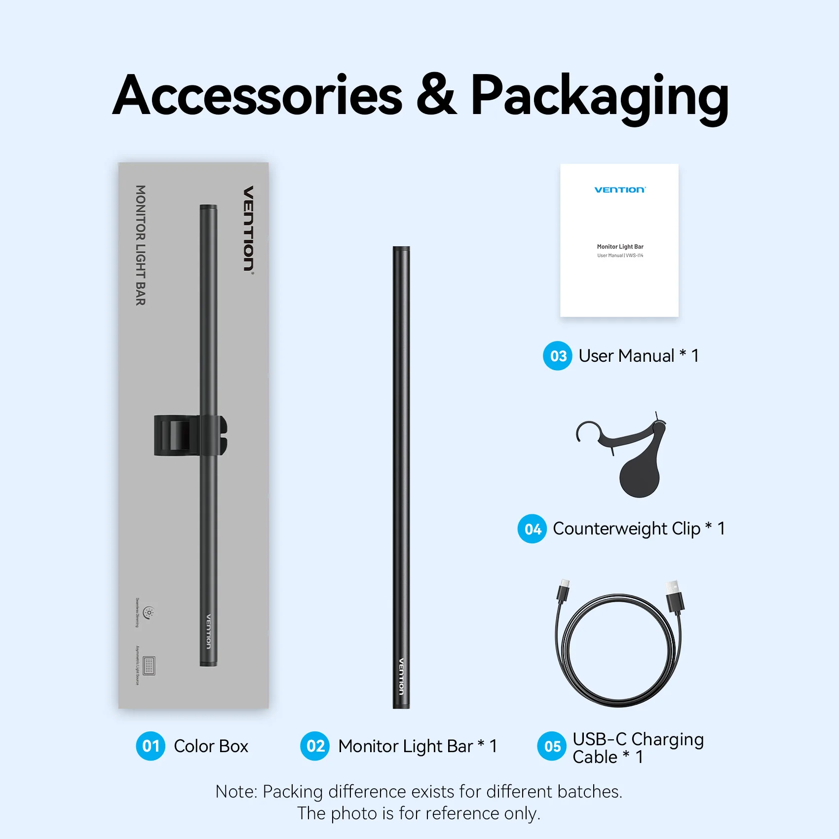 Ventie LED-monitor Lichtbalk PC Laptop Scherm Lichtbalk Hangende oogbescherming Asymmetrische lichtbron USB 3-kleuren leeslamp