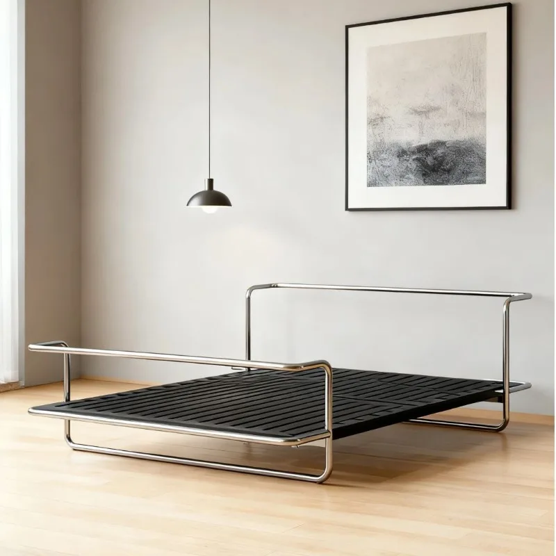 Carbon steel bed suspension bed, small apartment stainless steel shelf bed