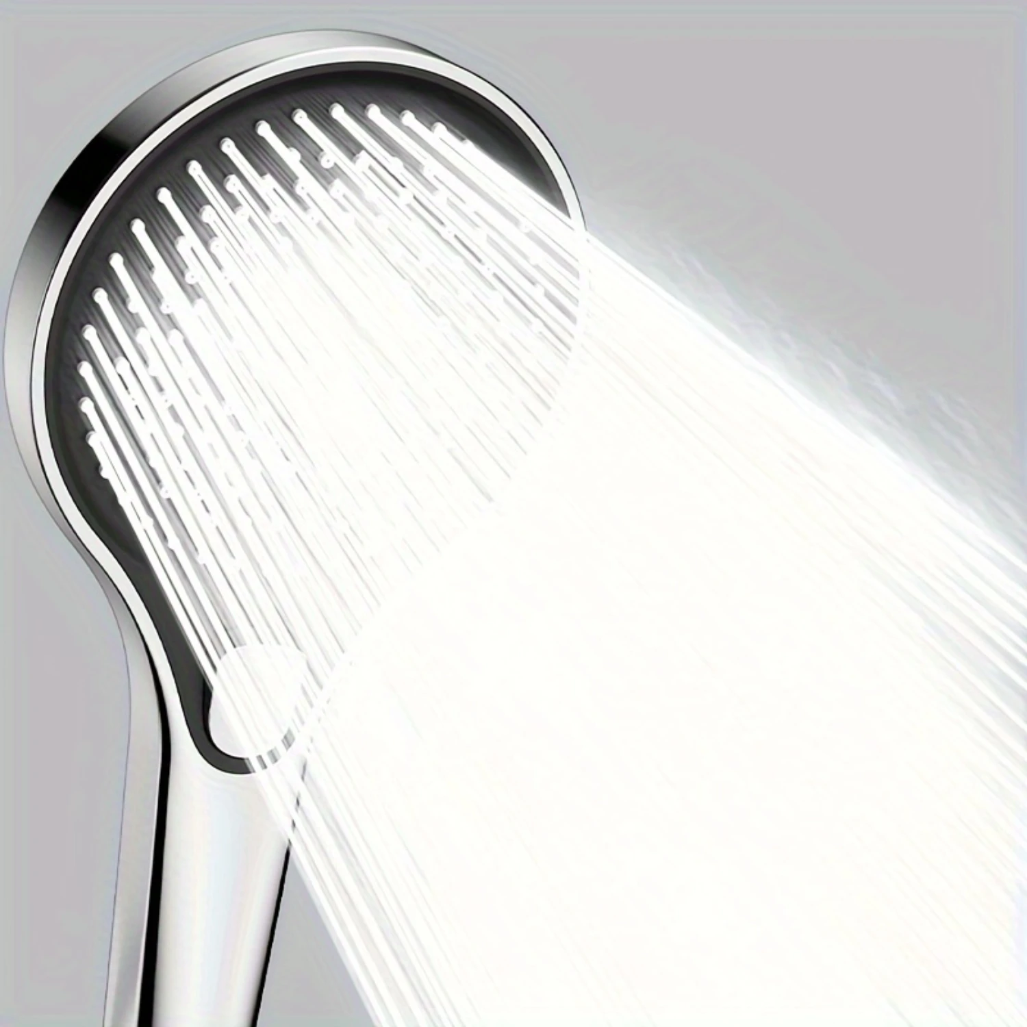 

High-Pressure Handheld Shower Head - Wall-Mounted, Round Plastic Spray For Enhanced Bathing Experience Cabezal ducha Duchas Bath