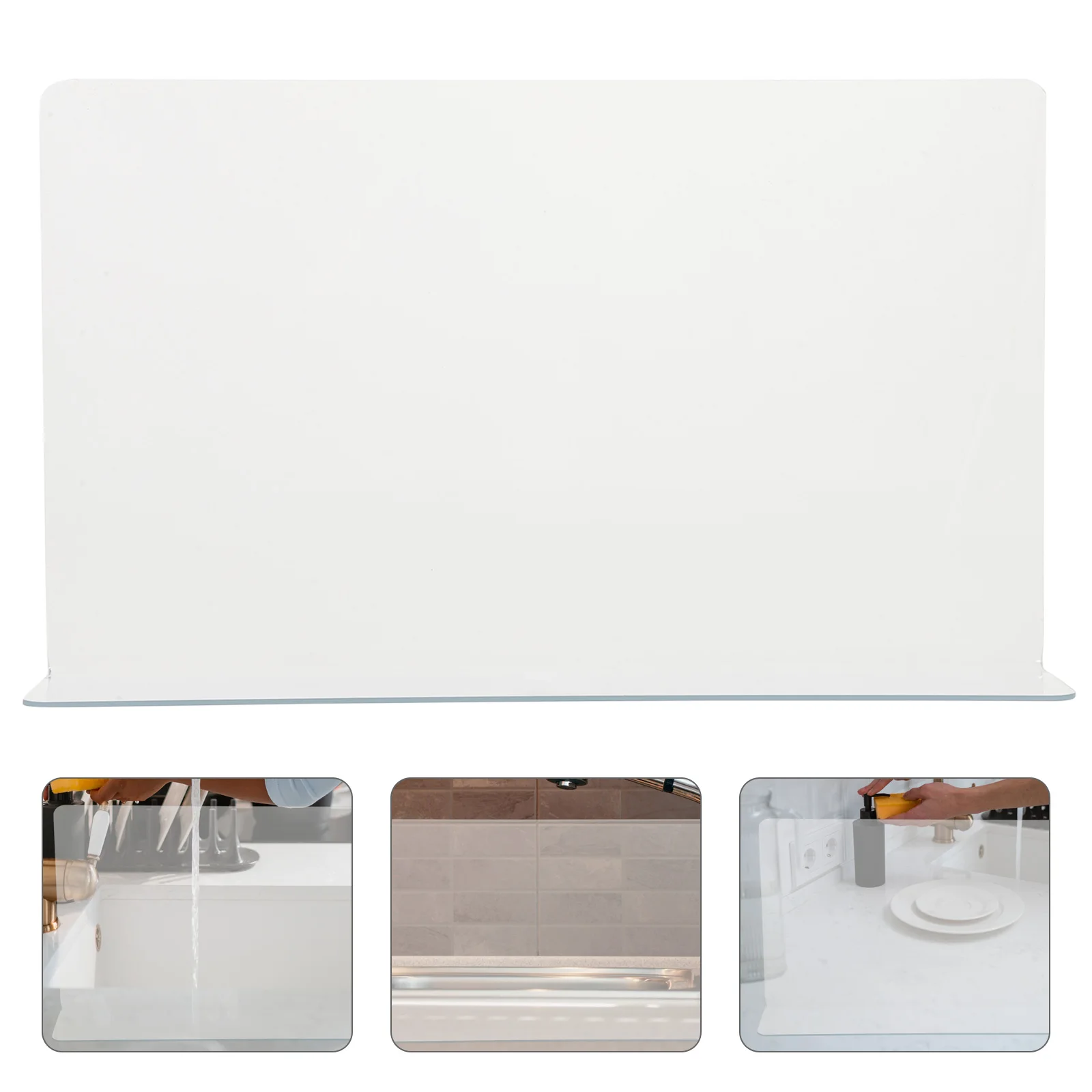 

Bathroom Anti- 30x5x17.8cm PVC Water Shield Splatter Screen for Sink Bathtub Kitchen Toilet Long-lasting