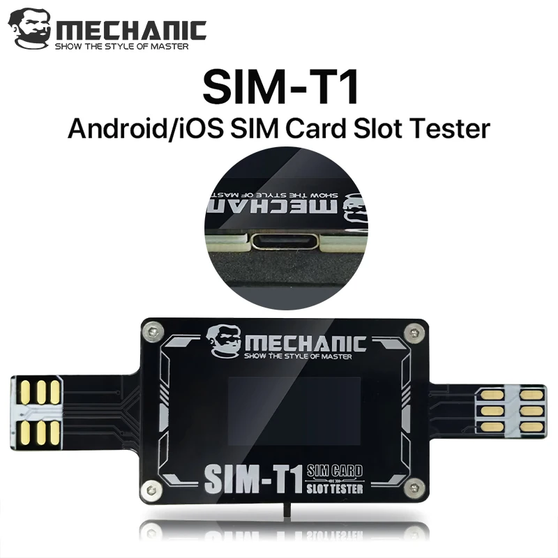 MECHANIC SIM-T1 SIM-Kartensteckplatz-Tester Dual-SIM-Testgerät für Widerstand und Schaltkreise für iPhone Android/IP SIM-Kartensteckplatz-Testwerkzeug
