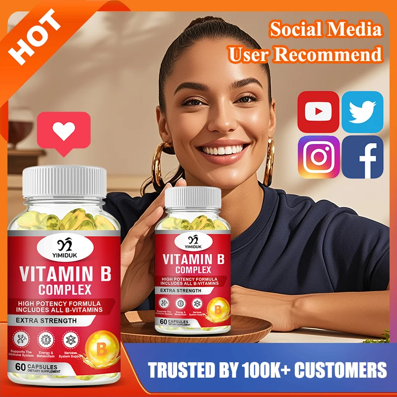 

Yimiduk Best Vitamin B Complex Supplement, With Biotin, Support Energy Production, Reduces Fatigue, Hormone Balance, Gluten-Free