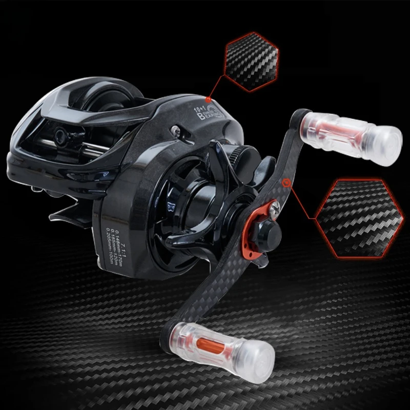 

Carbon water drop wheel 133g ultra-light aluminum alloy wire cup fishing wheel 10 + 1 bearing