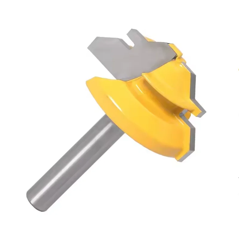 

45 Degree Milling Knife Durable Splicing Woodworking Milling Cutter Slotting Smooth Trimming Machine Tool Head 1pc