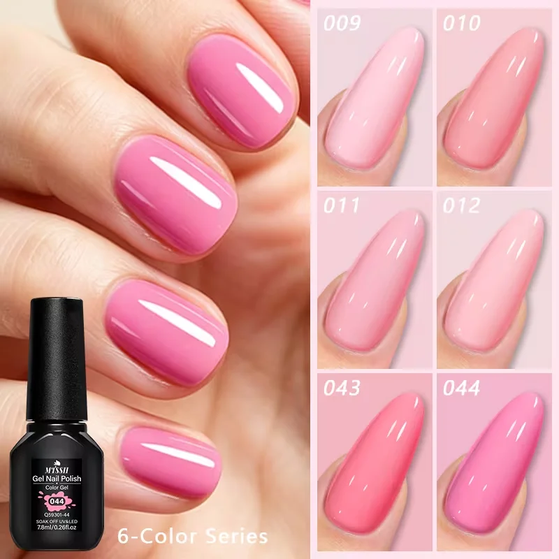 MTSSII Pink Series Gel Nail Polish 7.8ml High Gloss Shine UV LED Soak Off High Pigment Long Lasting Nail Art HEMA/TPO FREE
