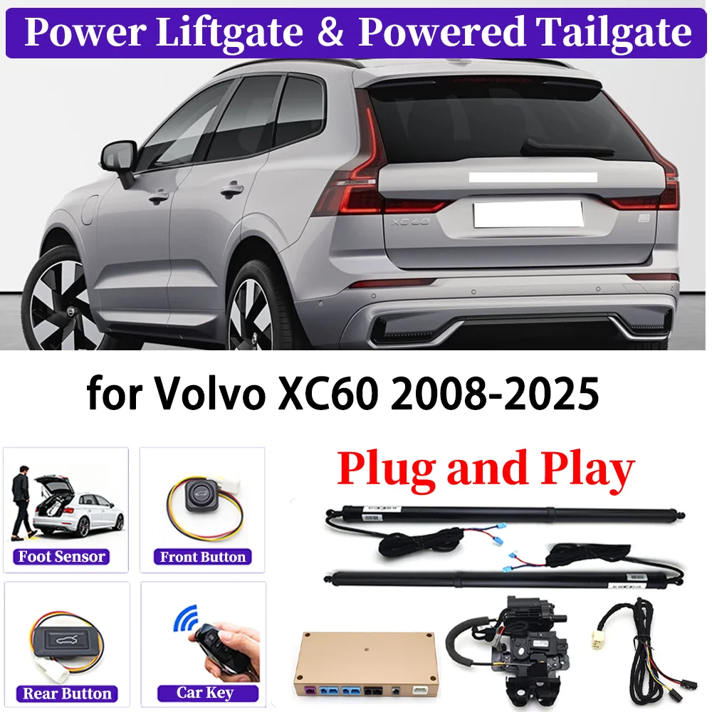 

ZJCGO for Volvo XC60 2008-2025 OEM Upgrade Car Automatic Power Liftgate Kit Smart Auto Electric Tailgate System Play and play