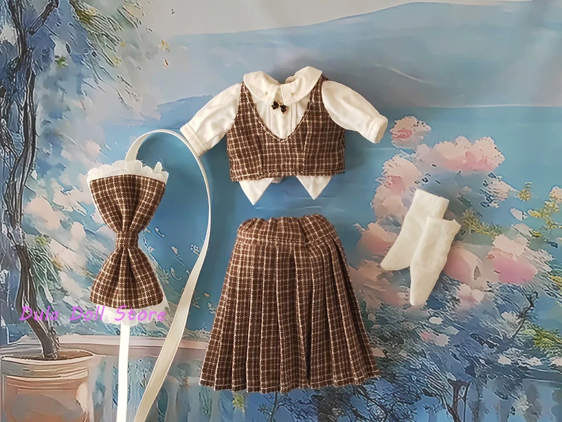 

Комплект одежды для кукол 2026 Dula: платье и сетчатый топ для Blythe, Landoudou, Landazz, ob24, ob22, Azone, Licca, ICY Doll