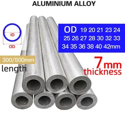 알루미늄 파이프 긴 원형 6063 알루미늄 합금 튜브, 두께 7mm, 19-42mm, OD 스트레이트 300mm, 500mm