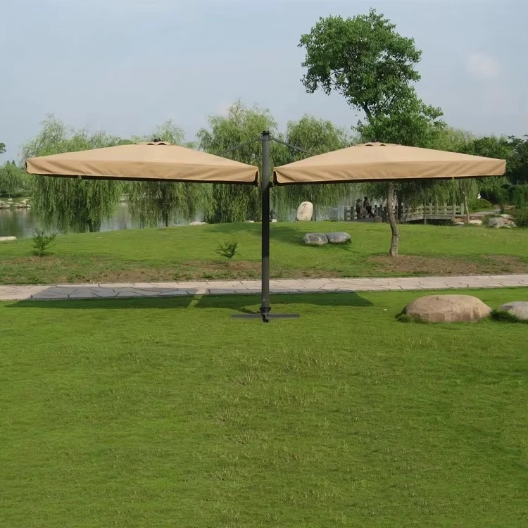 ultiple Cantilever Square Umbrella with 2 Heads Patio Umbrella Hanging Rome Umbrella for Sale Outdoor Furniture 3-5 Years 4
