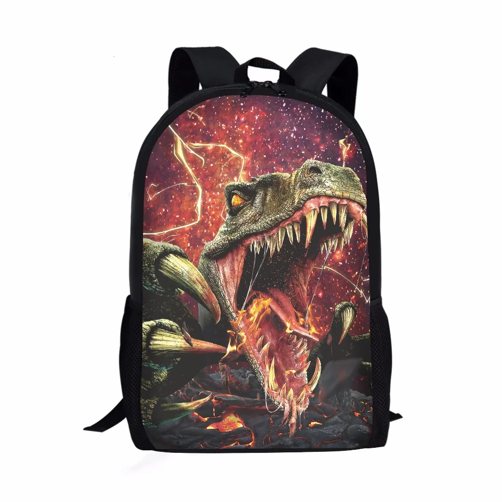 Sac à dos à motif de dinosaure ciel étoilé, sacs d'école pour étudiants, cartable pour garçons adolescents, cadeau pour enfants, sacs à dos de grande capacité, 16 amarans