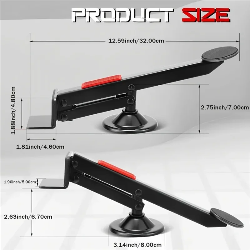 MOPHE-Door Opening Device Foot Door Lift 360° Rotation Lever-Activated Door Panel Elevator Installation Aid For Door Installatio
