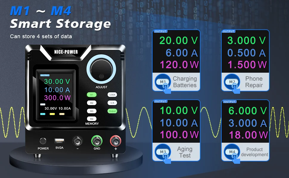KUAIQU RS232/USB High Power Adjustable LAB Power Supply 1000V 800V 400V 300V 600V 30V 5A 10A Memory Storage,Output,Software PC
