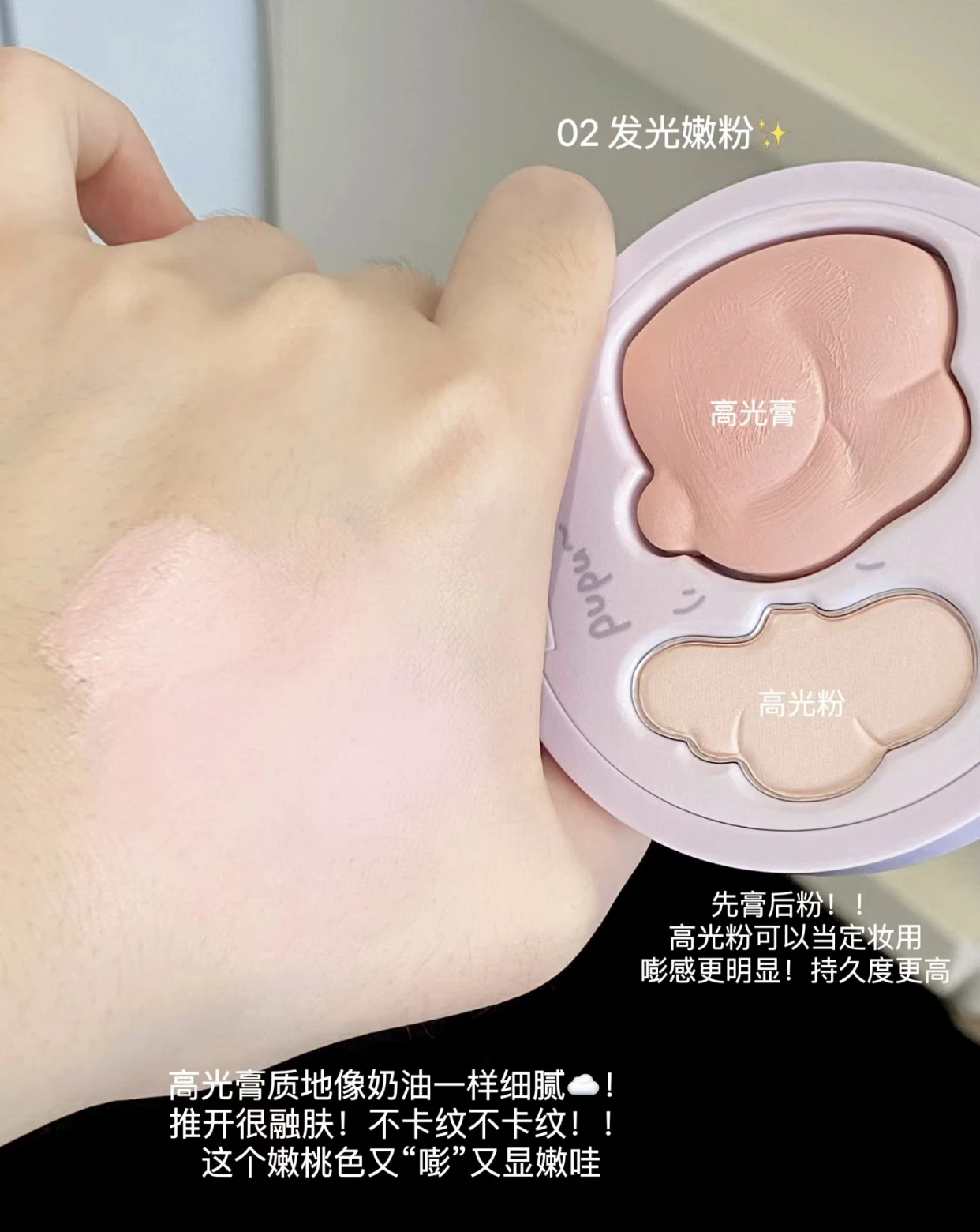 Little Ondine Puppy Series Double Color Highlighter Palette Matte Contouring Brighten Face Makeup Palette