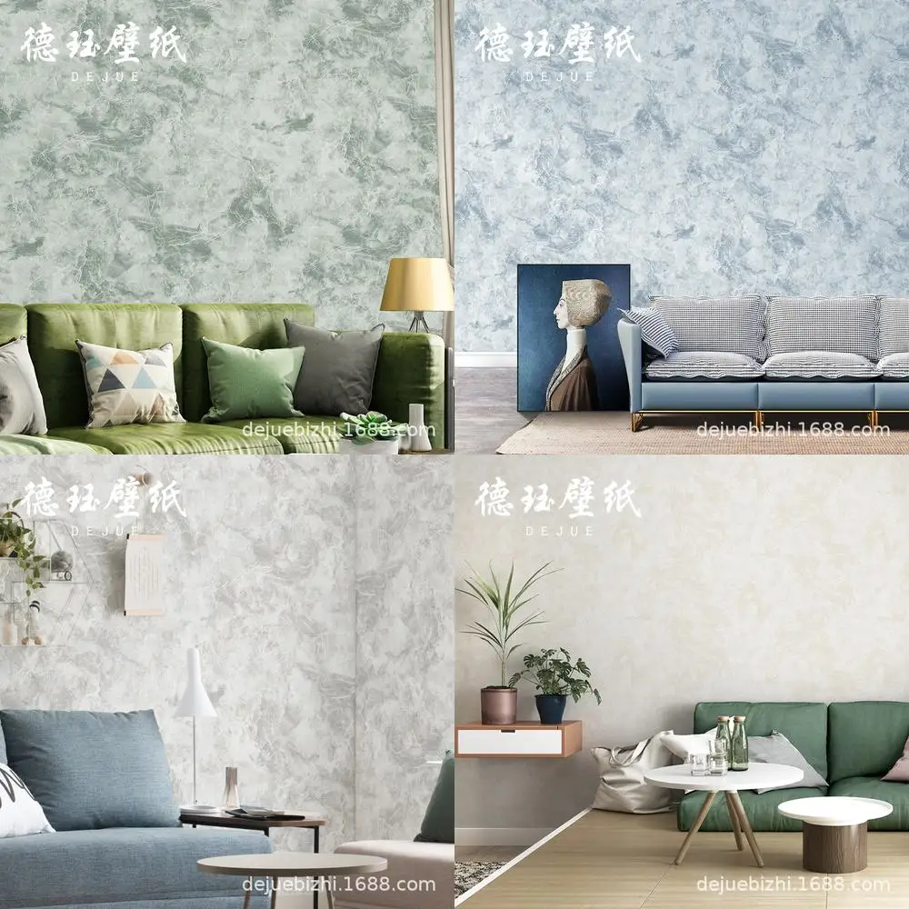 Modern Minimalist Solid Color Marble Pattern Wallpaper Light Green Light Blue Nordic Living Room Bedroom Background Wall Decor H