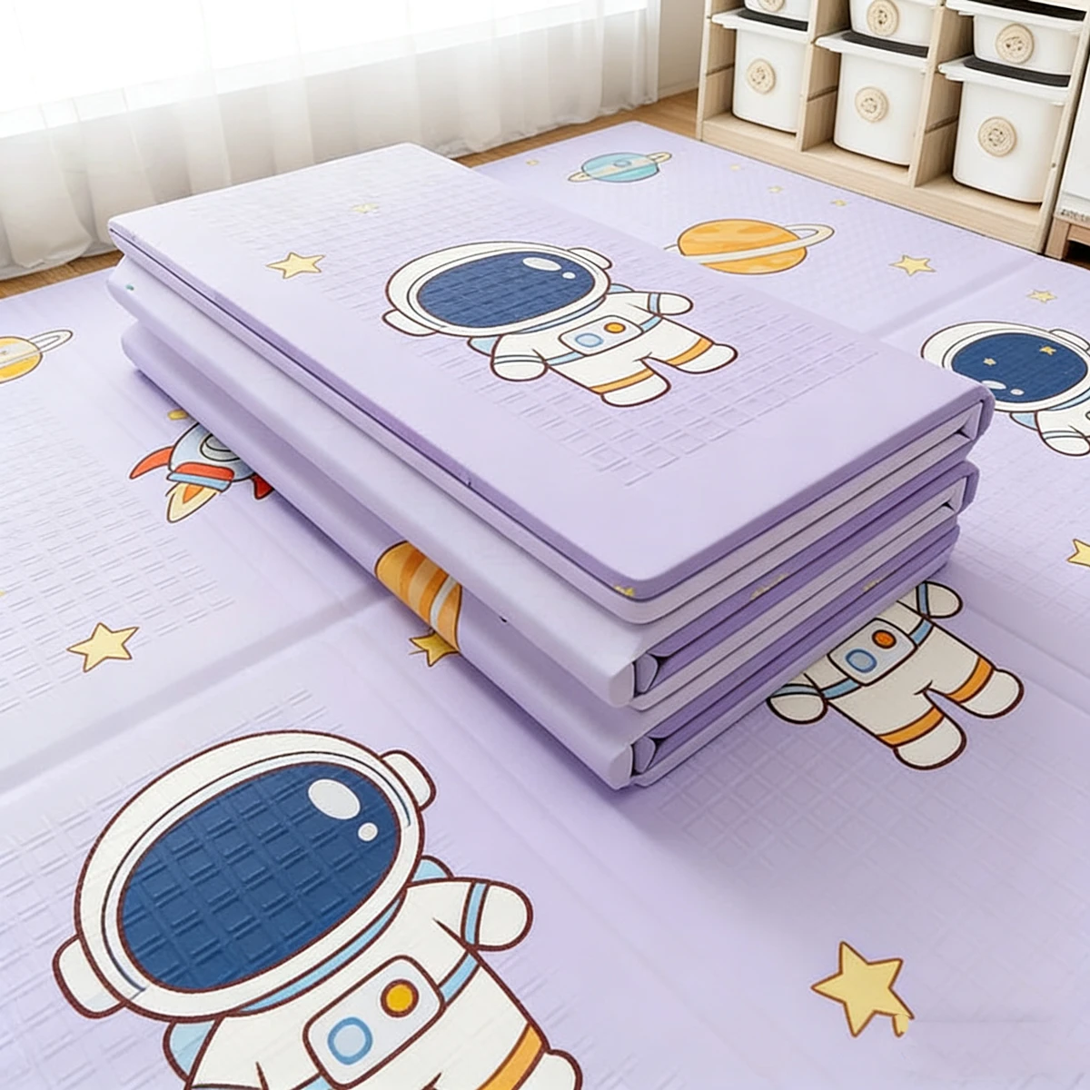 

Children's Carpet New Baby Folding Crawling Activity Mat Soft Foam Pad Kids Cartoon Waterproof Crawling Game Carpet Double-sided