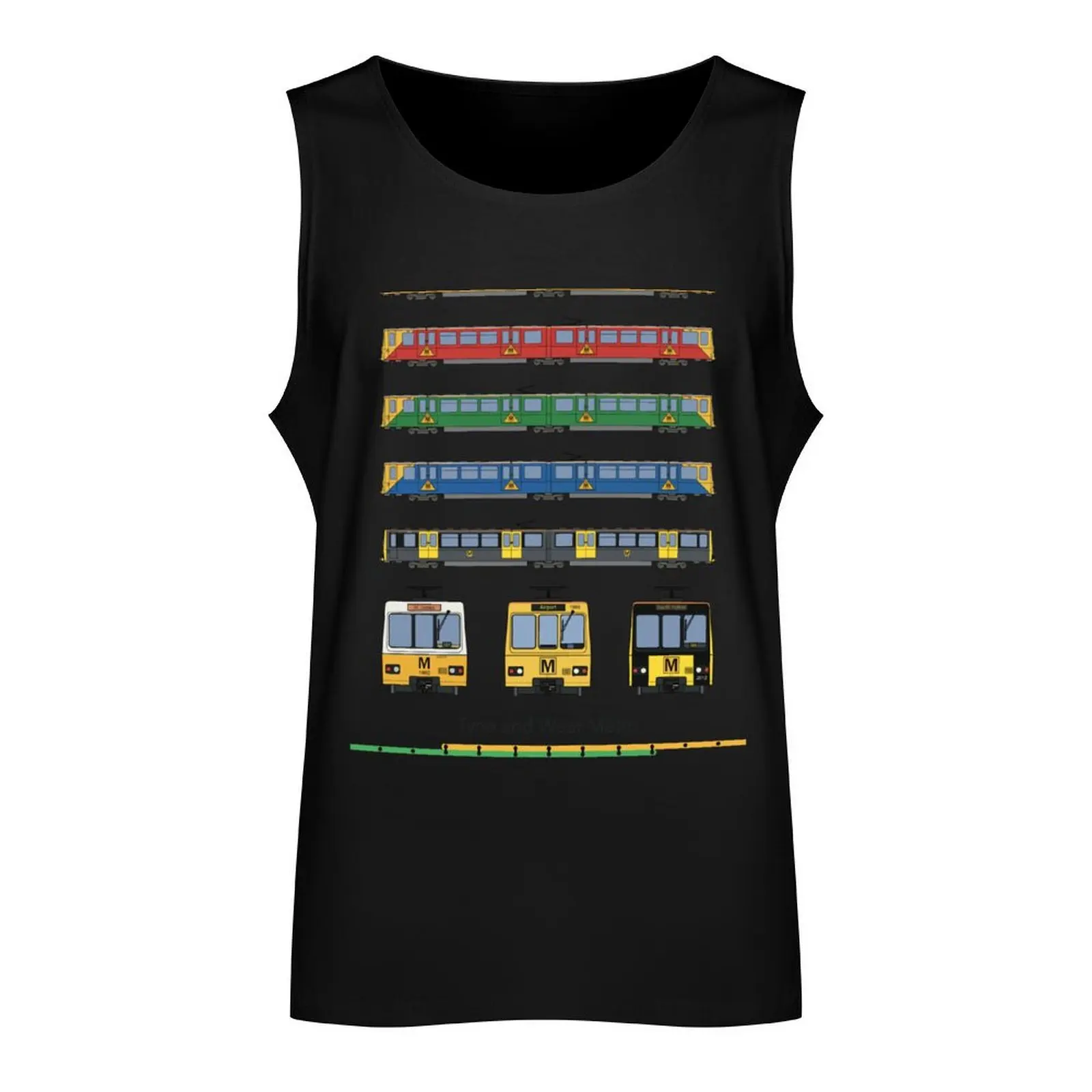 Tyne and Wear Metro Liveries Tank Top summer clothes best selling products anime clothes Men's cotton t-shirt