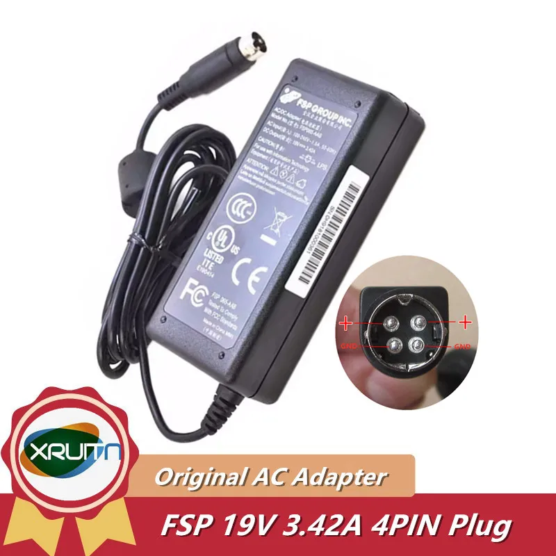 

Genuine FSP FSP065-AAB AC DC Adapter Charger 19V 3.42A 65W 4Pin (Din) Plug Power Supply OEM Original Adaptor