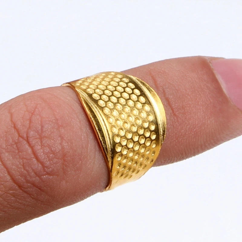 3Pcs Thimble Metal Sewing Thimbles Hand-working Tailor Pin Cushion Finger Protector Tool Needle Craft Household Sew Accessories