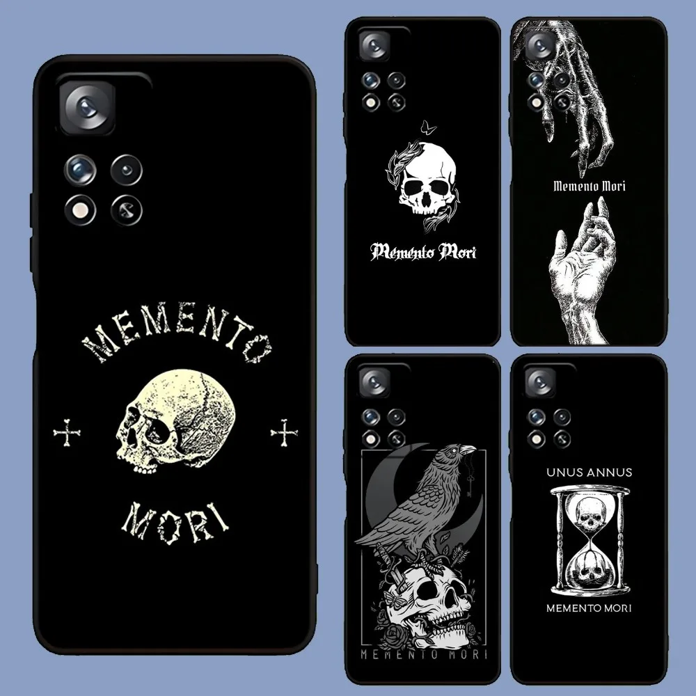 

Memento Mori Phone Case For Samsung Galaxy A13,A21s,A22,A31,A32,A52,A53,A71,A80,A91 Soft Black Cover