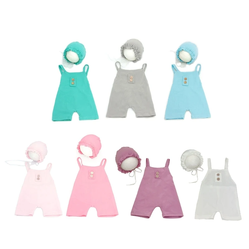 Newborn Photography Props Set Baby Boy Picture Outfits Newborn Boy Overalls Photo Studio Clothes Boy Costume