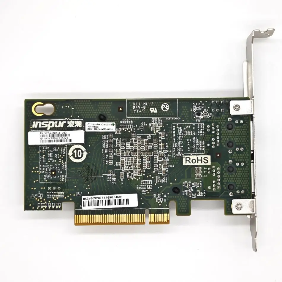 Karta sieciowa Ethernet 10G X540-T2 z dwoma portami RJ45, PCIe x8, 10 Gigabit, miedziany adapter LAN, chip Intel, obsługa Synology NAS, komputer stacjonarny — zdjęcie produktu 6