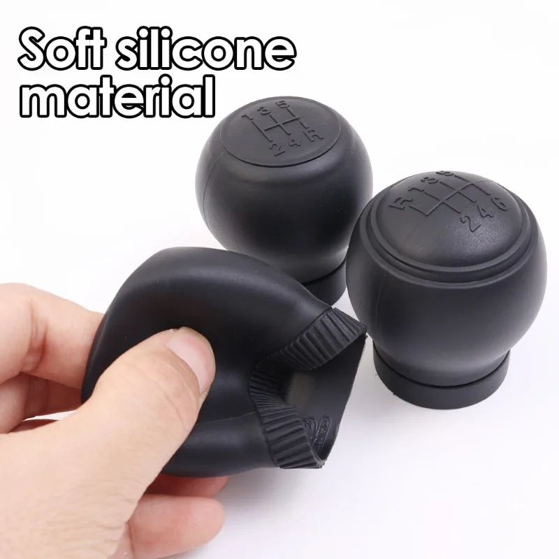 Car Manual Gear Shifter Sleeve Silicone Round Gear  Head Cover Dustproof Waterproof Universal Non-slip Manual Shifter