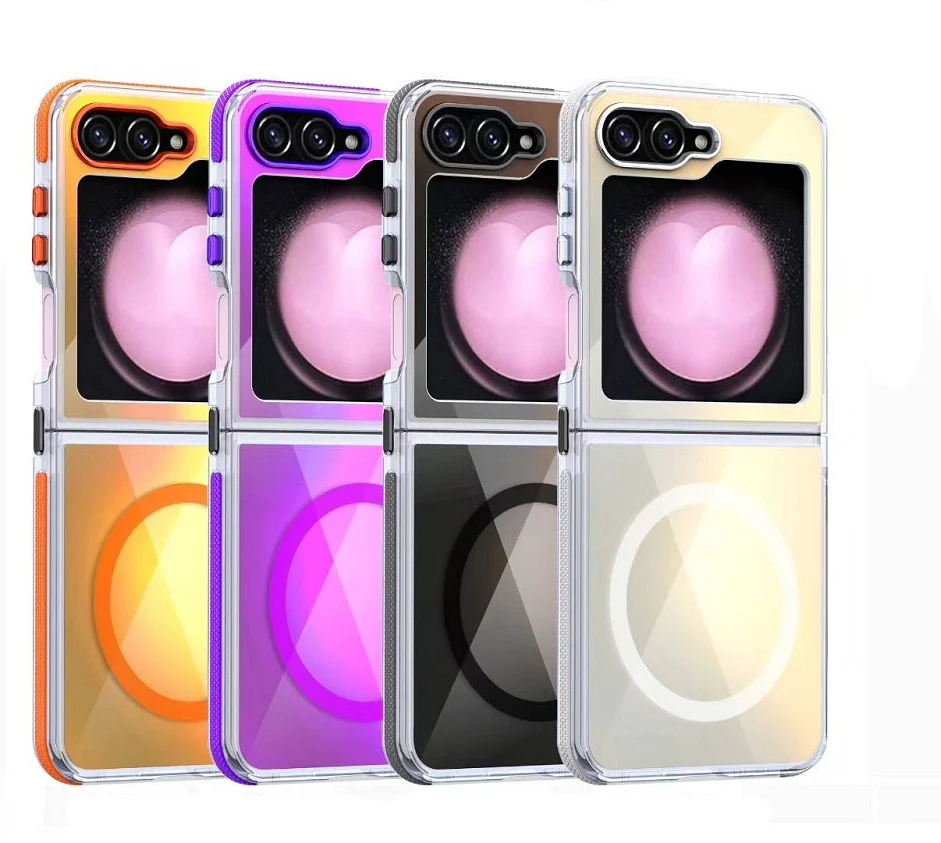 

Высококачественный чехол Magsafe с защитой от столкновений для Samsung Galaxy Z Flip 4 Z Flip 5 Z Flip 6 Z Flip 7, магнитный чехол для беспроводной зарядки