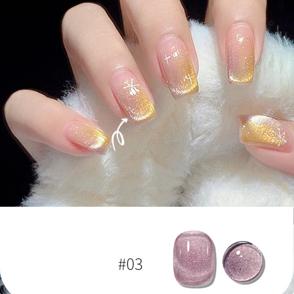 لامعة 10 مللي العلاج بالضوء لاصق هلام السلس حساسة 30 لون طلاء الأظافر دائم اللون القطط العين مسمار الغراء