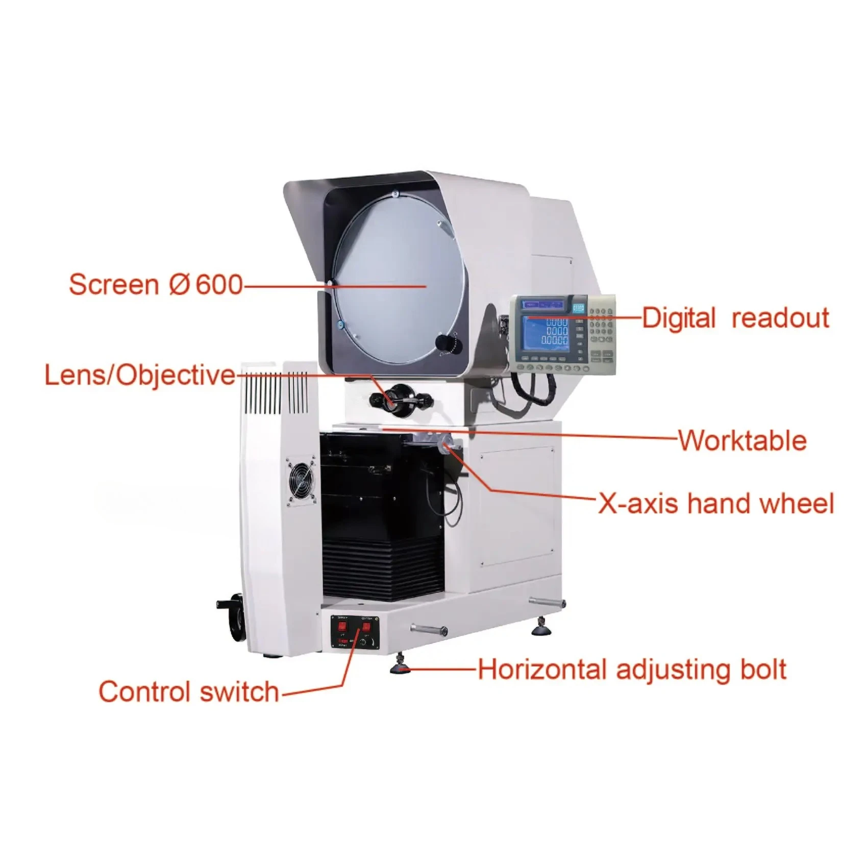 optical comparator deltronic profile projector optical lens generator 10X 20X 50X 100X lens