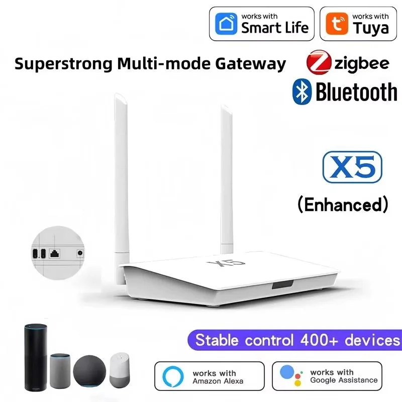 

X5 Project Tuya Zigbee Gateway With Enhanced Strong Signal Wired Multi-Function Zigbee 3.0 Bluetooth Hub For Villa Smart Home