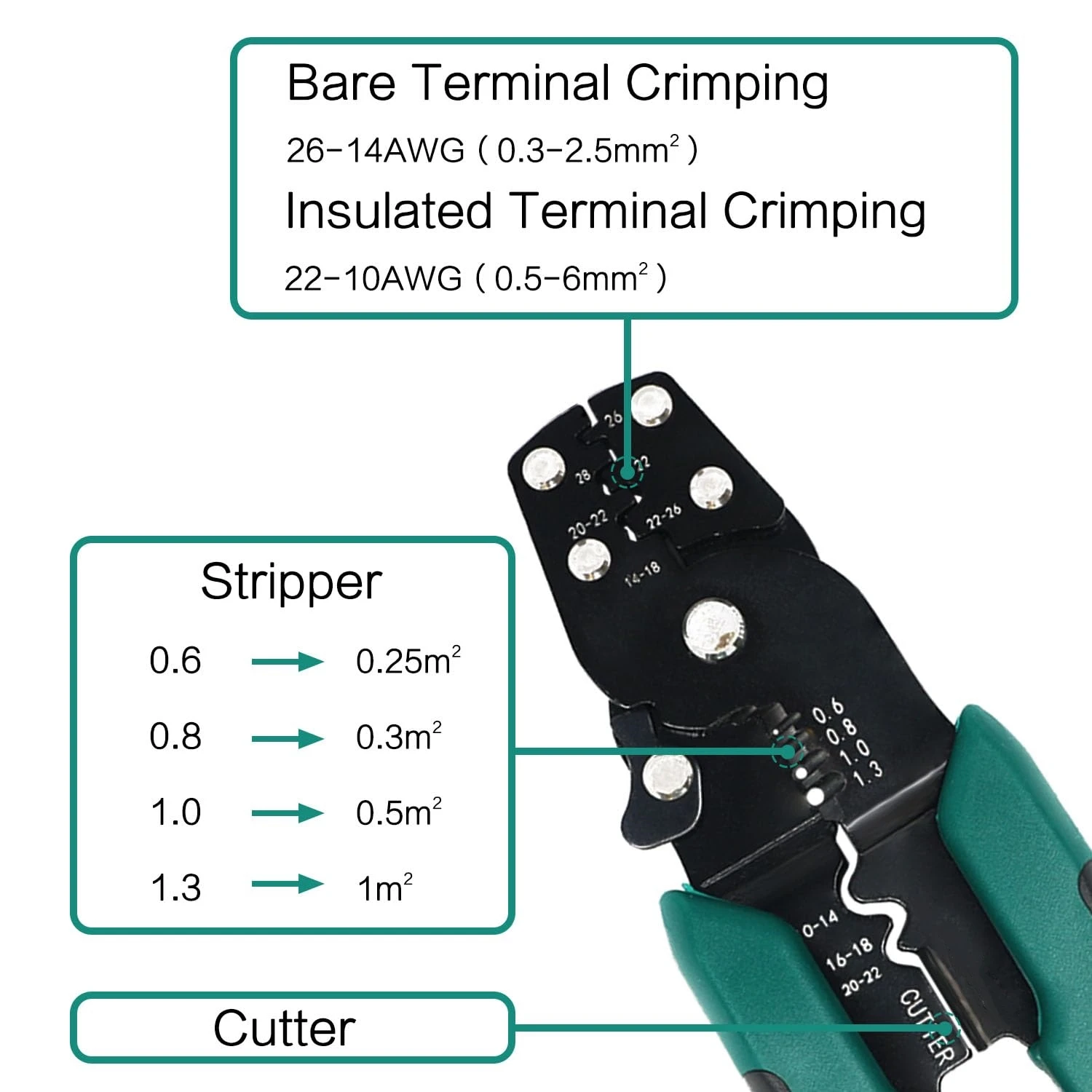 Multi-Function Mini Electric Terminal Crimping Pliers With Wire Stripping Cutting Hand Crimping Tool Multiple Connector