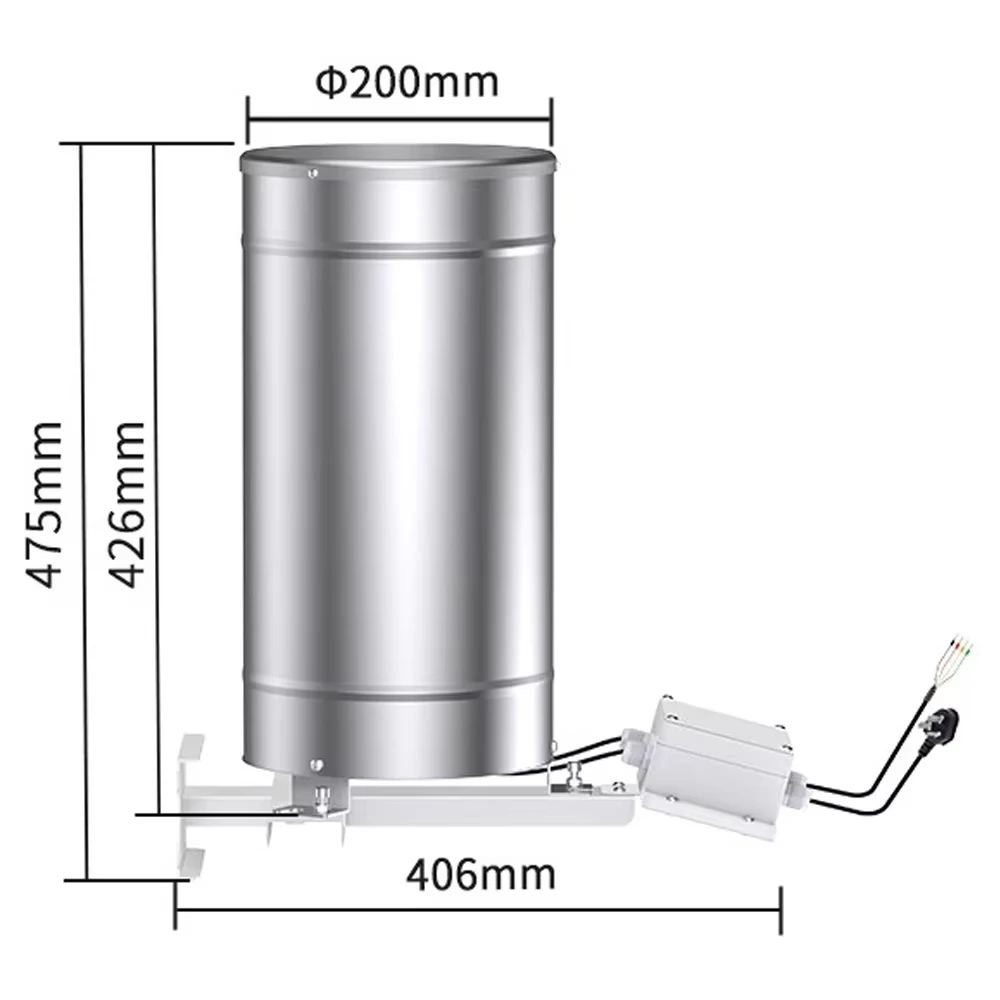 Tipping Bucket Heated Rain Bucket Precipitation Sensor Rainfall Alarm Transmitters Monitor Stainless Steel Weather Station