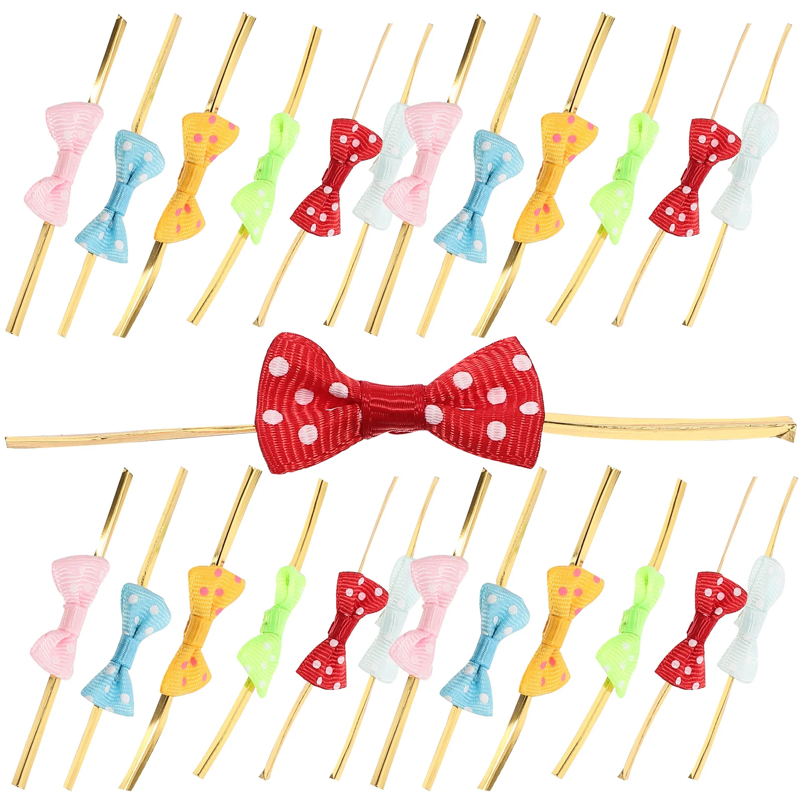 

100 Pcs Ties Packaging Wire for Food Bags Sealing Bows Mixed Sweet