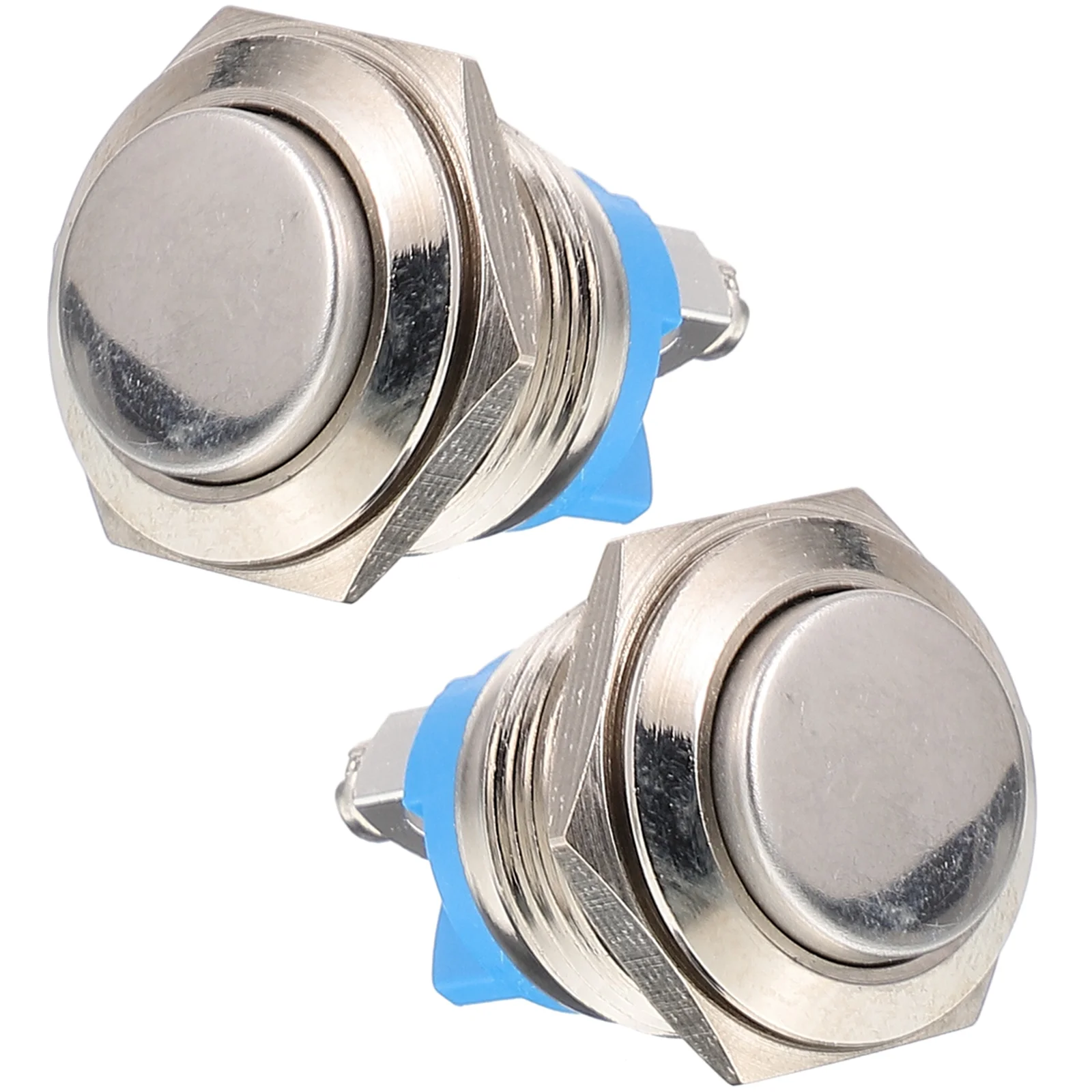 2 Pcs Doorbell Replacement Parts Buttons Ringer for The Round Chime Metal Supply Self-resetting