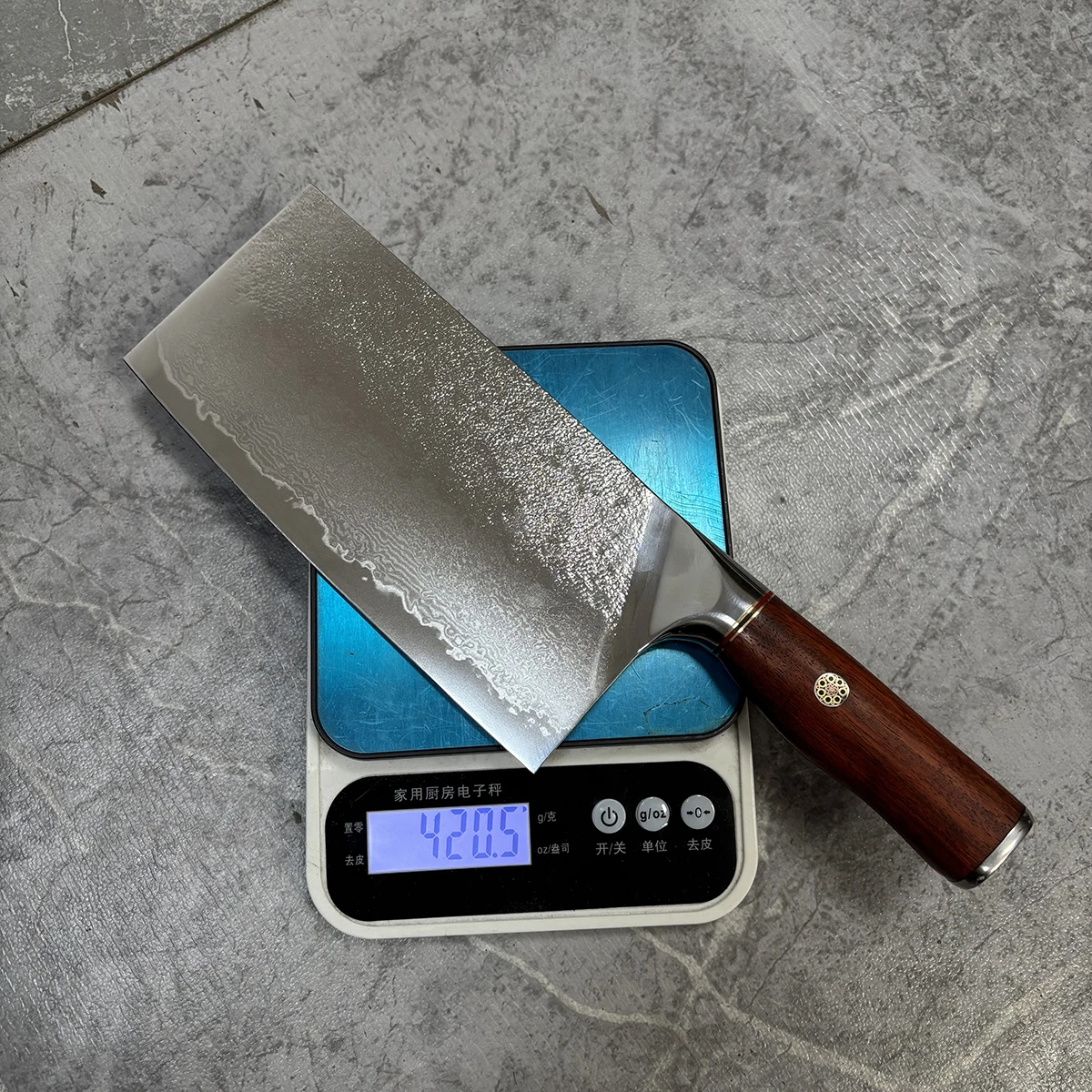 

7.7 Inch Slicing Knife Handmade Damascus Steel 10Cr15CoMov Blade Wood Handle Chef Cutting Vegetables Cleaver Meat Kitchen Knives