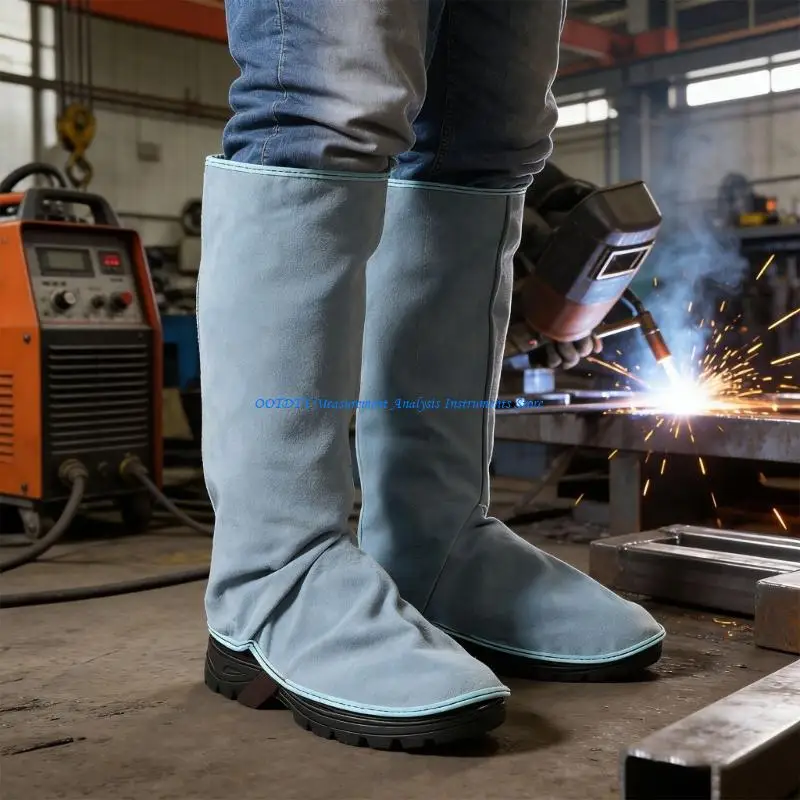 367D High Temperature Proof Welding Spats Foot Guards Protectors Set Reinforced Stitching Suitable For Industrial Use