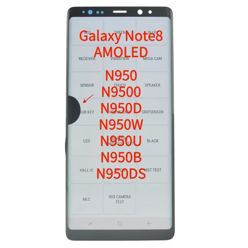 Super AMOLED NOTE 8 N950 LCD For Samsung Galaxy Note8 Display N950F SM-N950A N950U LCD Touch Screen Digitizer Assembly