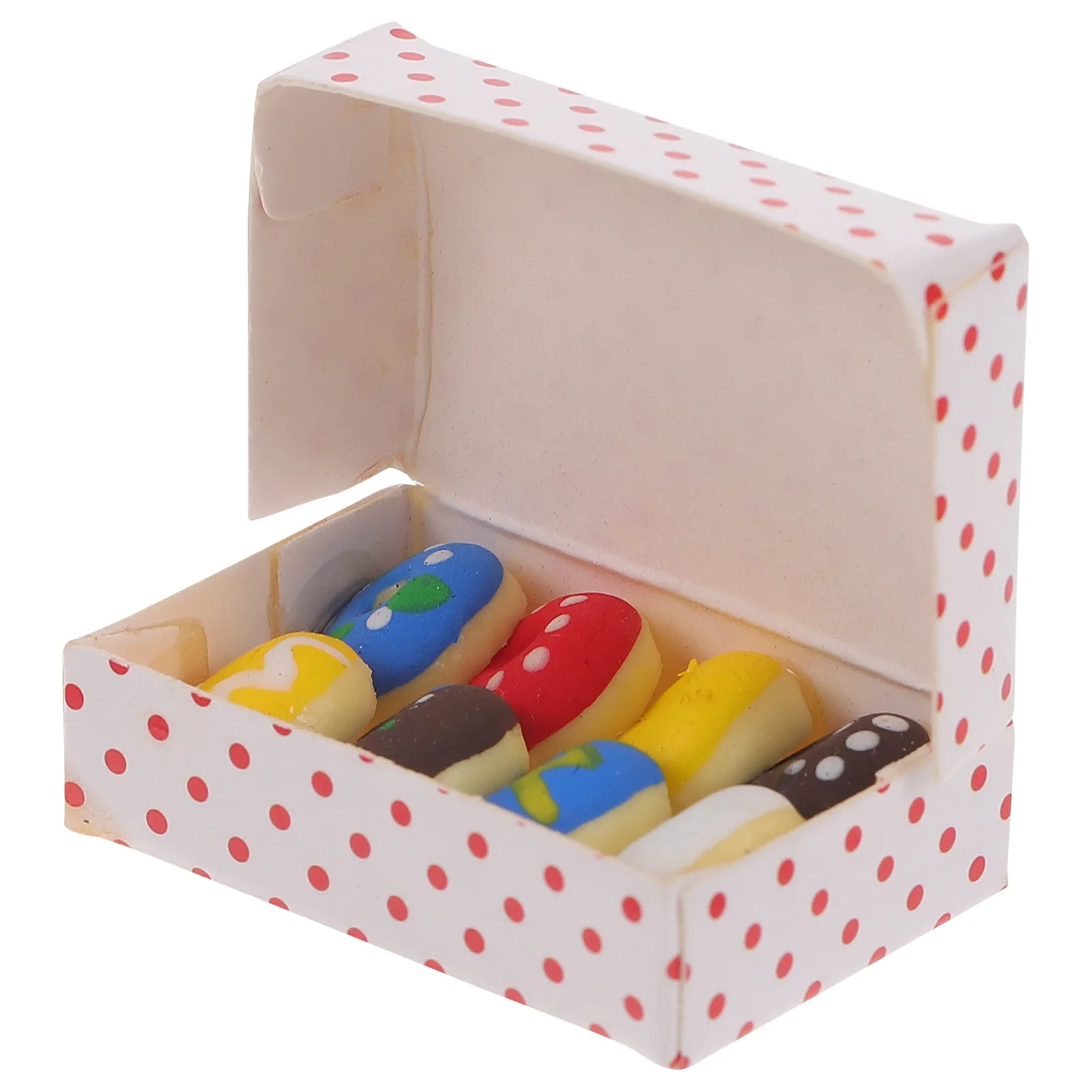 

1 Box Mini Doughnuts Adornment Creative DIY Resin Craft Scene Prop Mini House Ornament Sweet Dessert Decor Dessert Model