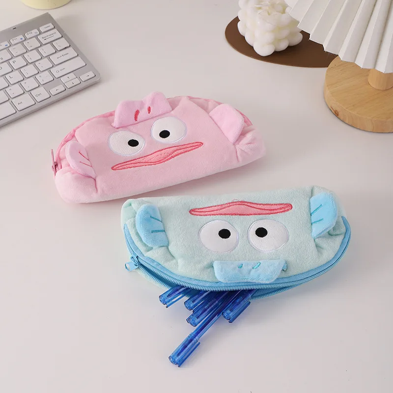 Clownfish Pencil Case Plush Large Capacity Cute Japanese-Style Fresh Funny Stationery Bag For Elementary And Junior High School