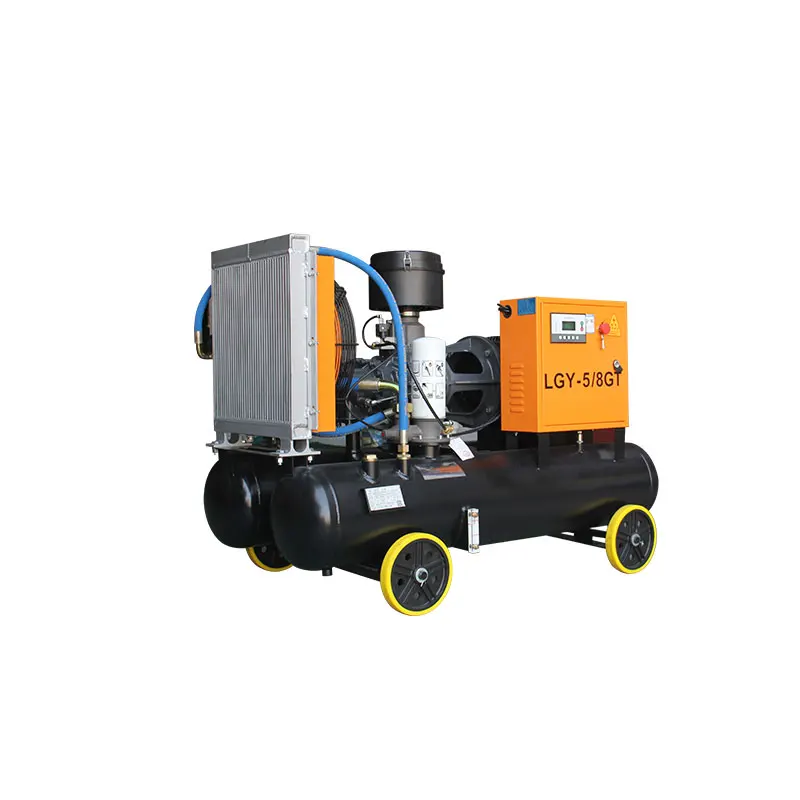 Kaishan Y-5/8GT 185 cfm Air Screw Compressor 8 Bar Working 380V Industrial Compressors New Portable Oil   Motor