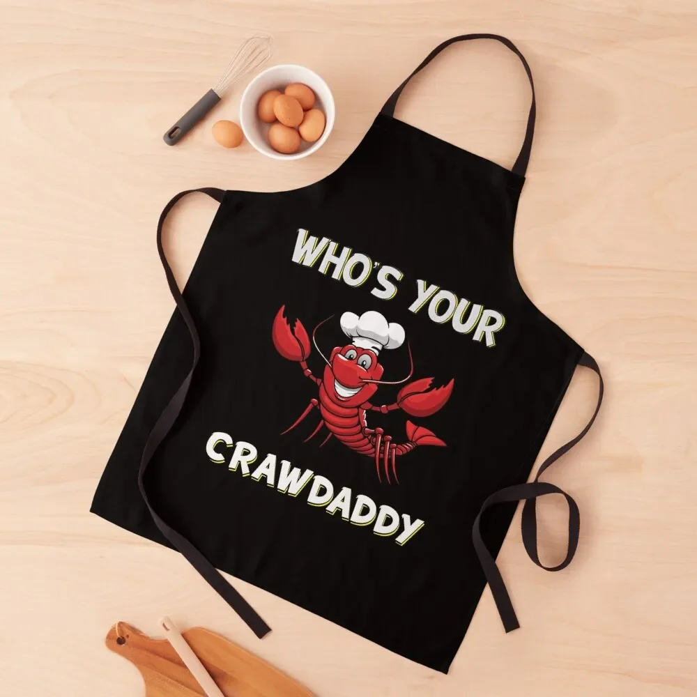 

Who's your crawdaddy Apron Kitchen Apras For Women Women's Home Clothes Apron